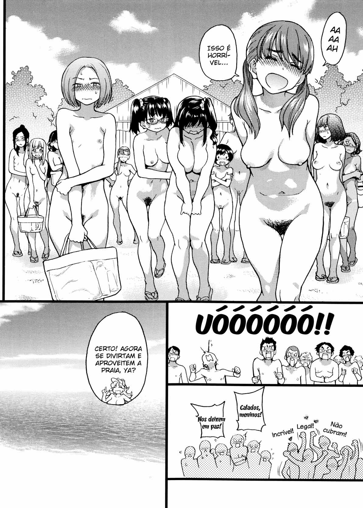 Nudist Beach ni Syuugaku Ryokoude!!