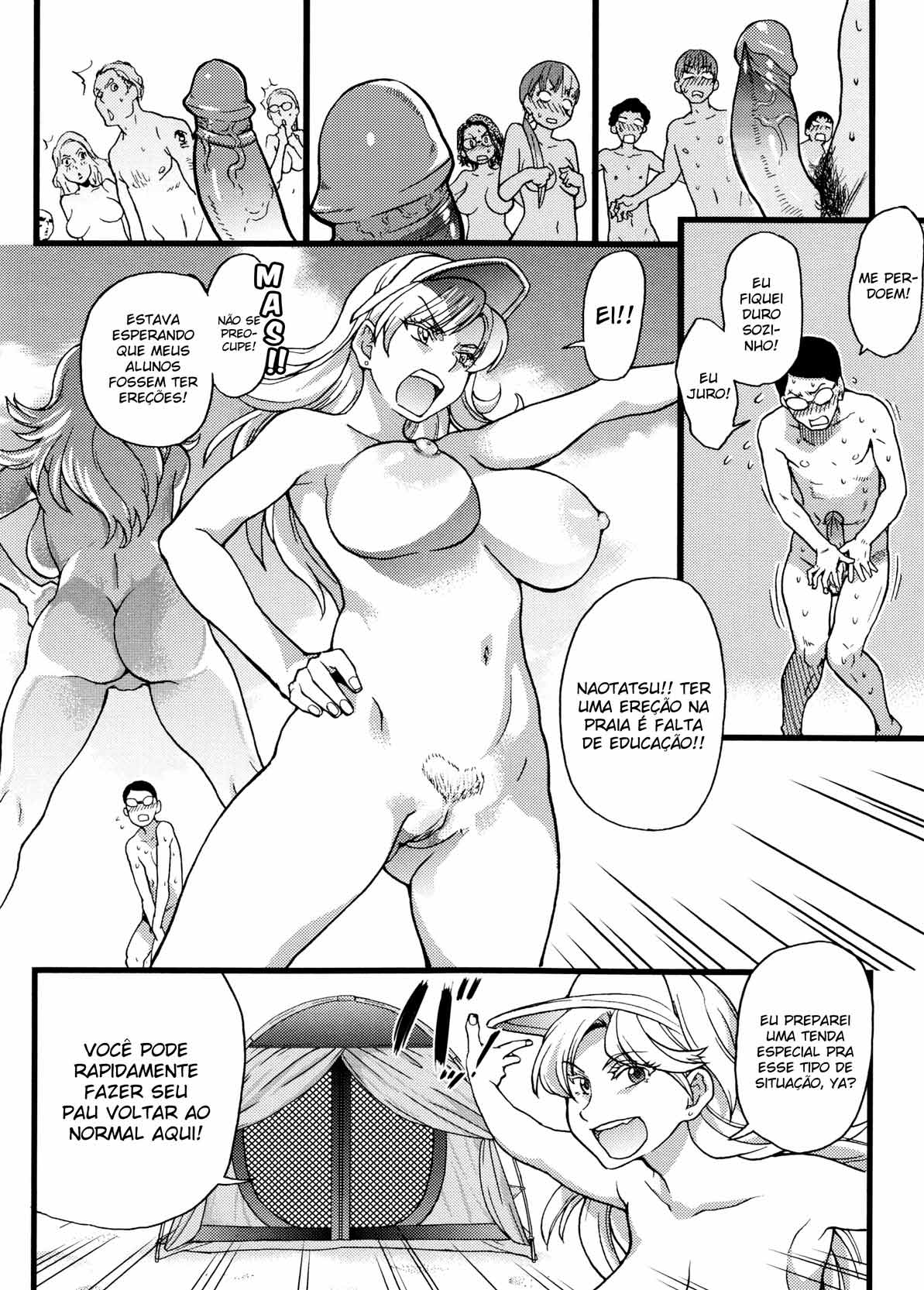 Nudist Beach ni Syuugaku Ryokoude!!